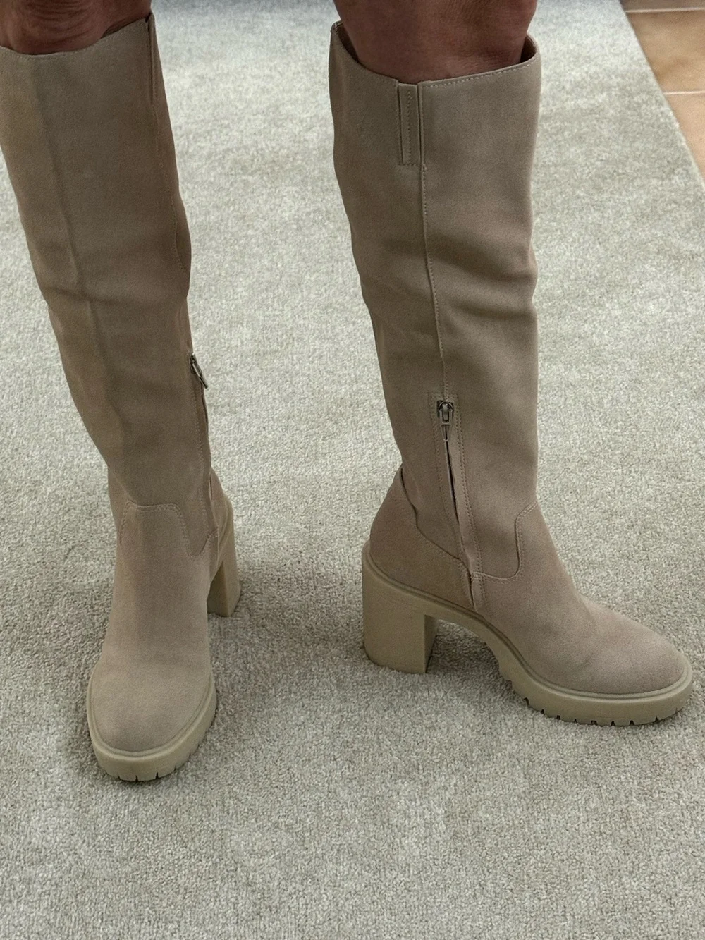 NWOB Dolce Vita Corry H2O knee-high boots in Dune Suede Size 8